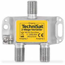 TechniSat 2-Wege-Verteiler 0020/3220 – mit DC-Durchlass
