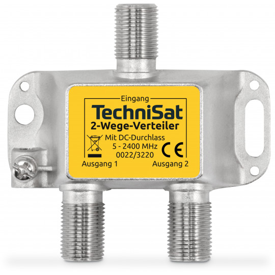 TechniSat 2-Wege-Verteiler 0020/3220 – mit DC-Durchlass