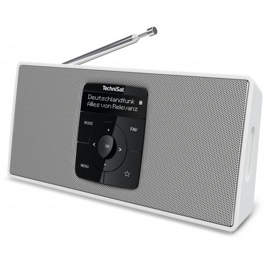 TechniSat DIGITRADIO 2 S | DAB+ Stereoradio mit Akku | weiss | 0001/3911