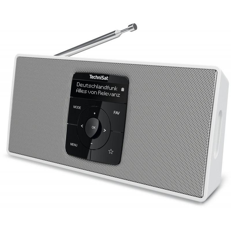 TechniSat DIGITRADIO 2 S | DAB+ Stereoradio mit Akku | weiss | 0001/3911